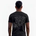 Life Nature Growth Cotton Round Neck Black T-Shirt