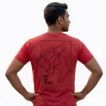 Own The Throne Cotton Round Neck Red T-Shirt