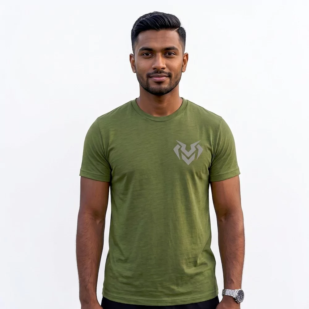 Life Nature Growth Cotton Round Neck New Green T-Shirt